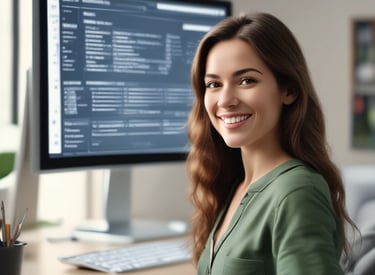 Una pantalla de computadora enfocada donde se vea un proyecto con procesos terminados