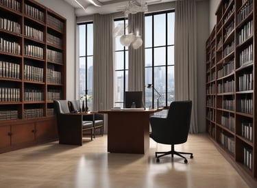 A professional legal office with a modern design and a welcoming atmosphere.