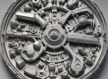 Precision components used in automotive manufacturing.