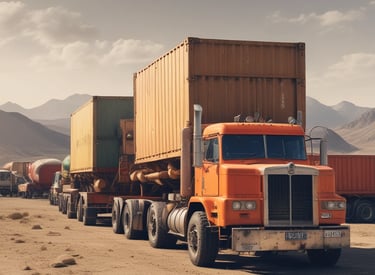 A loaded freight train car is seen on tracks, filled with cut logs stacked neatly at the back. To the left, a line of red cargo train cars is visible. The setting is an industrial railway area with overhead power lines and tracks extending into the distance. Autumn trees line the tracks, suggesting a late season setting.