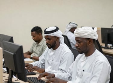 A reception desk with a glass barrier and wooden base is shown. Behind the desk, two individuals are seated, one of whom is wearing headphones. Above the desk, a large illuminated sign reads &amp;amp;#x27;Sendy Partner Center.&amp;amp;#x27;