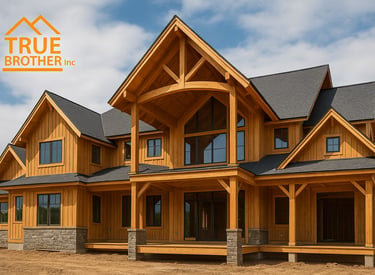 Exposed Timber Frame House, Custom Houses