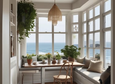 gray fabric loveseat near brown wooden table