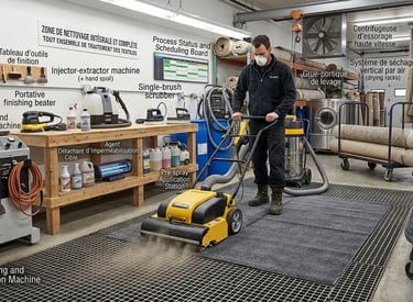 ensemble de Machine à Dépoussiére de Tapis a main