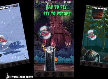 Flying Car Monster Run Flappy Game