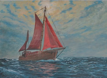 el velero de mi amigo acrilico 30x40cm