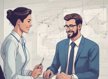 Handshake between a job seeker and a recruiter in a bright office.