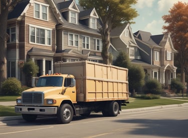 A green business waste bin is positioned against a brick wall. The bin is branded with a logo and contact information for a waste management company.