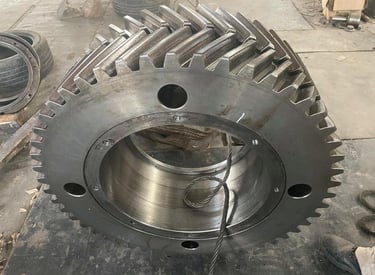 Heavy duty herringbone gear (double helical gear) for mining and rubber machinery