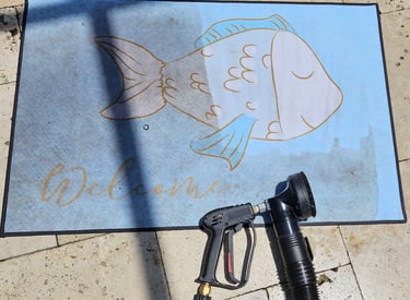 hydradaptor pressure washing mats, canvas with vacuum