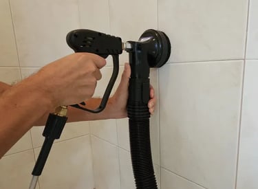 water moccasin pressure washing indoor walls