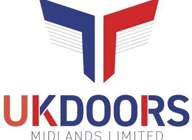 UK Doors white, red, blue logo