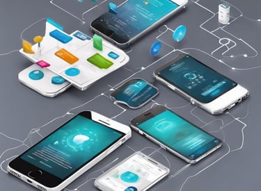 a computer monitor sitting on top of a wooden desk