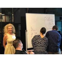 Susan Wanmer, speaker facilitates a corporate group in strategy sessions