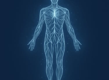 Qu'est-ce que l'énergétique ? Corps humain parcouru d'énergie