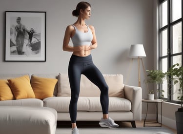 Photo of Mat Dunne coaching a client through a workout via video call.