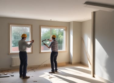A cozy living room after renovation.
