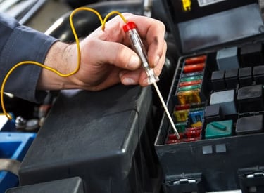 Image of an electrical probe being used