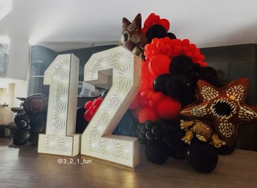 Balloon displays for birthday