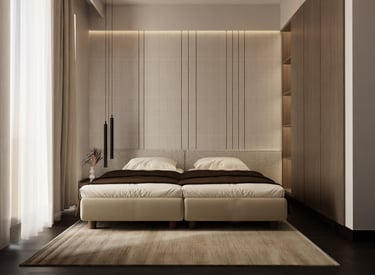 Luxury bedroom interior design in Dubai residence