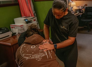 Relaxing chair massage