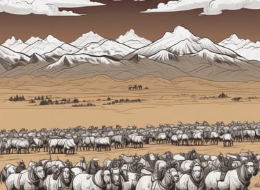 A street-side shop with an open front showcases a variety of colorful packaged goods inside. A man is seated at the entrance, holding a blue bag, with additional items like a red bag and cardboard boxes nearby. The storefront has signage with Chinese characters, and the surrounding environment appears to be urban with a road in the foreground.