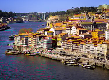 Porto, Portugal. The view from Vila Nova de Gaia