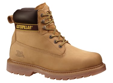 bota caterpillar para trabajo pesado en piel color miel
