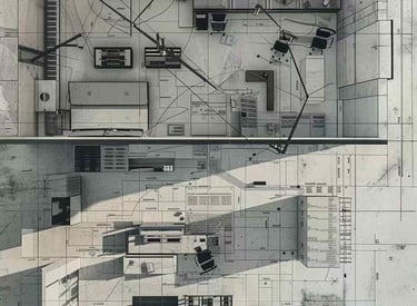 un plano de una casa con un plano de soluciones de gestión de cables