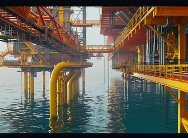 power cable pathways on oil drilling platforms