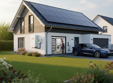 Energieautoarkes wohnen in Nuernberg durch PV mit Speicher