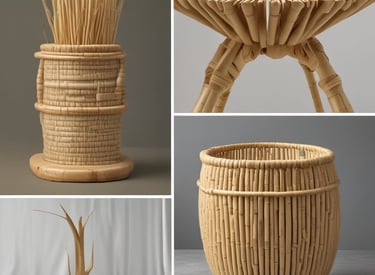 Modern bamboo processing facility with advanced machinery in operation.