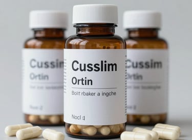 Elegant supplement bottles featuring bespoke labels and packaging designs on display.