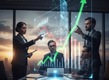 Reestructuración empresarial México: diagrama de recuperación financiera mostrando reducción de deuda y mejora en eficiencia 