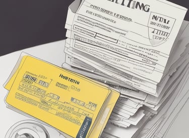 A professional reviewing rental agreements with a client in a modern office.