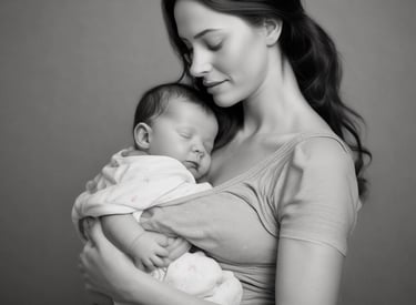 A stylish woman working on her phone in a modern, feminine workspace.