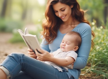 A smiling woman holding her phone with a graph showing growth on the screen.