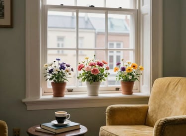 A cozy therapy room with soft lighting and comfortable chairs.