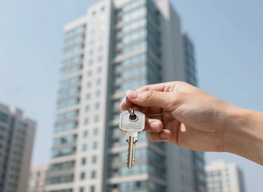 A professional reviewing car damage documents with a client in a bright office.