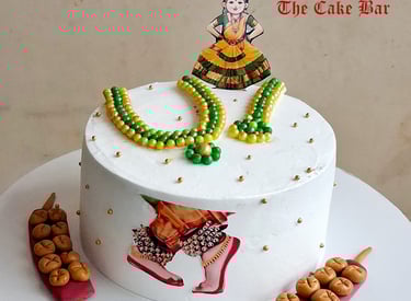Bharatanatyam dance theme cake with classical design in Bengaluru
