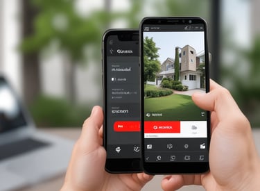 A professional installing a CCTV camera in a residential area.