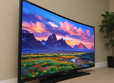 A display panel being replaced in a TV.