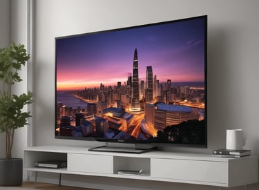 A technician repairing a Sony LED TV.