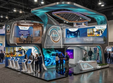 Premium exhibition stand for Aims GT by Morgan Expo. Innovative 3D design & construction.