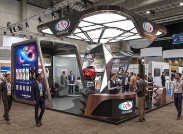 Eiffel stand at Automechanika 2023 UAE by Morgan Expo, professional Exhibition Stand Builder.