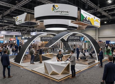 Creative exhibition stands for CAMPTREK. Visually stunning builds by Morgan Expo.