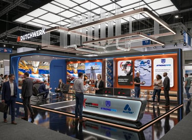 Dutchwerk stand at ADIPEC 2023 UAE by Morgan Expo, professional Exhibition Stand Builder.