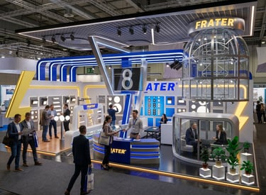 FRATER stand at WETEX 2023 UAE by Morgan Expo, Exhibition Stand Builders & Contractors.
