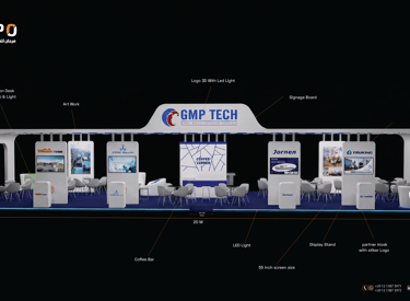 GMP TECH EGYPT stand at Pharmaconex 2026 Egypt by Morgan Expo, Exhibition Stand Builder.