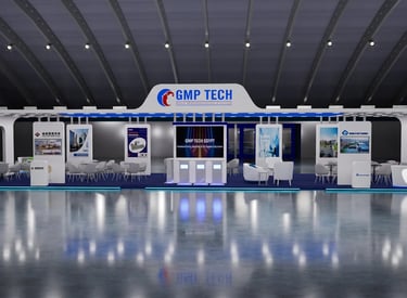 GMP TECH EGYPT stand at Pharmaconex 2026 Egypt by Morgan Expo, Exhibition Stand Builder.